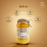 100% Pure A2 Desi Cow Ghee By Earth And Essentials | Made With Ancient Bilona Method Natural & Healthy Danedar Ghee Ideal For Baking | 2 Liters (1 Litr * 2) 67.6 Ounce | Jar Pack